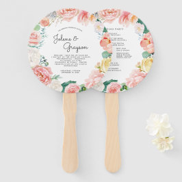 Abanico Abatible Floral de Verano | Programa de Boda Abani