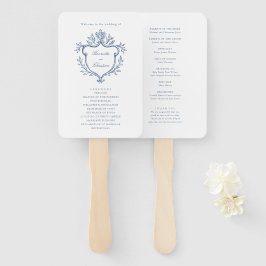 Abanico Abeventos de orden de servicio de boda con cresta 