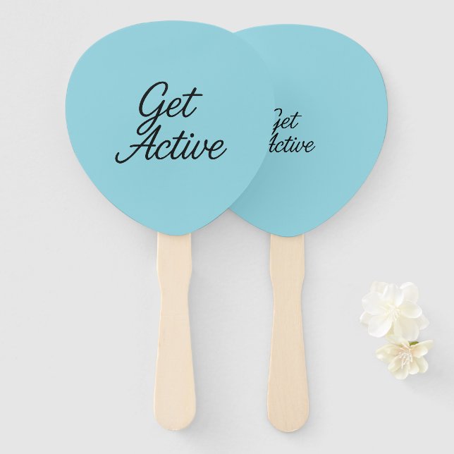 Abanico Activa - Ventilador de mano motivador (Anverso y reverso)