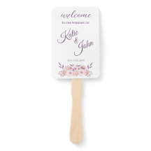 Acuarela Flores rosadas - Programa de matrimonio-