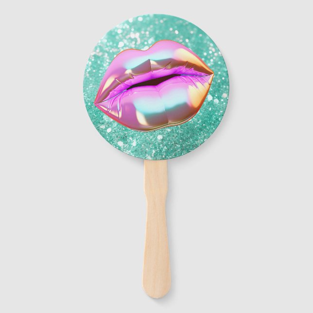 Abanico Adiós a mis "20" besándolos (Anverso)