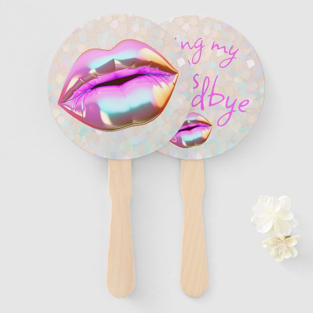 Abanico Adiós a mis "30" (Anverso y reverso)