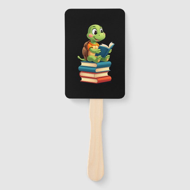 Abanico Adorable Turtle Reading Books (4) (Anverso)