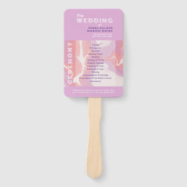 Abanico Aficionado de mano del programa de bodas artística