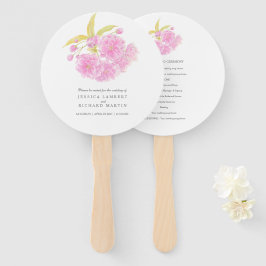 Abanico Aficionados al programa de bodas de color rosa col