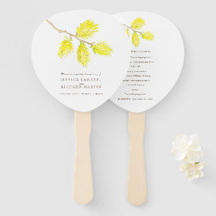Abanico Aficionados al programa de bodas de cuchara amaril