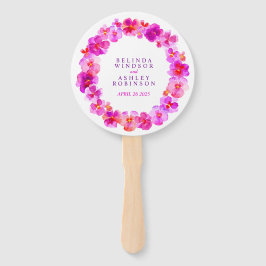 Abanico Aficionados al programa de bodas en acuarelas de c