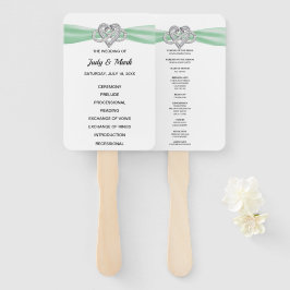 Abanico Aficionados al programa Green Infinity Heart Weddi