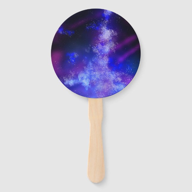 Abanico Aficionados al zafiro azul cielo nocturno (Reverso)