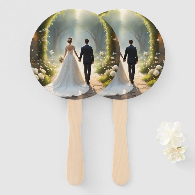 Abanico Afortunadamente Después De La Novia Y De Crecer, (Anverso y reverso)