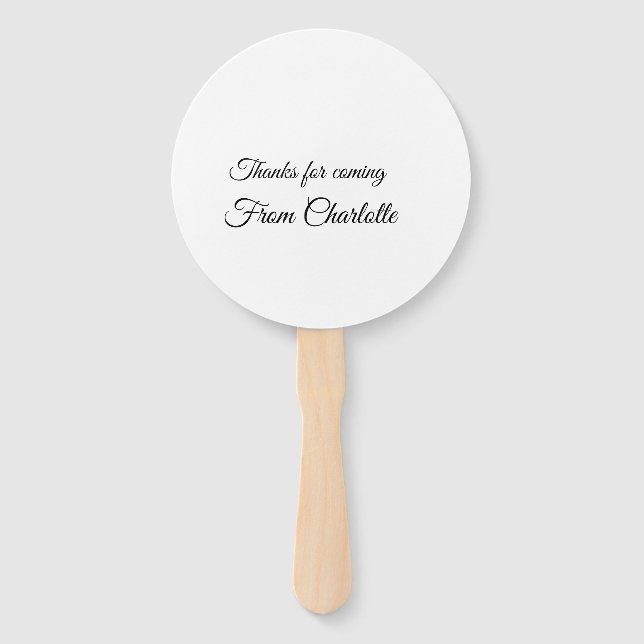 Abanico agradecimientos por el mensaje de texto de añadir  (Anverso)