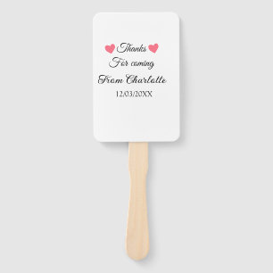 Abanico agradecimientos por el mensaje de texto de añadir