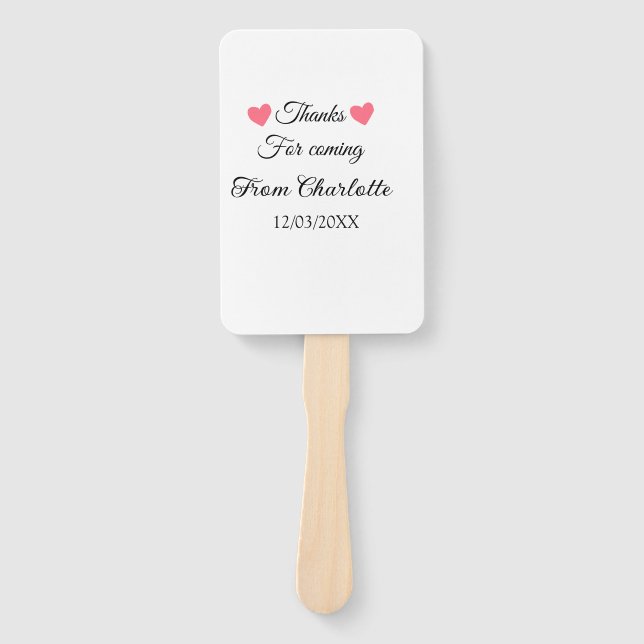 Abanico agradecimientos por el mensaje de texto de añadir  (Anverso)