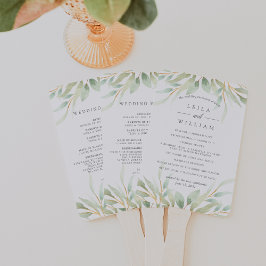 Abanico Airy Botanical Wedding Program