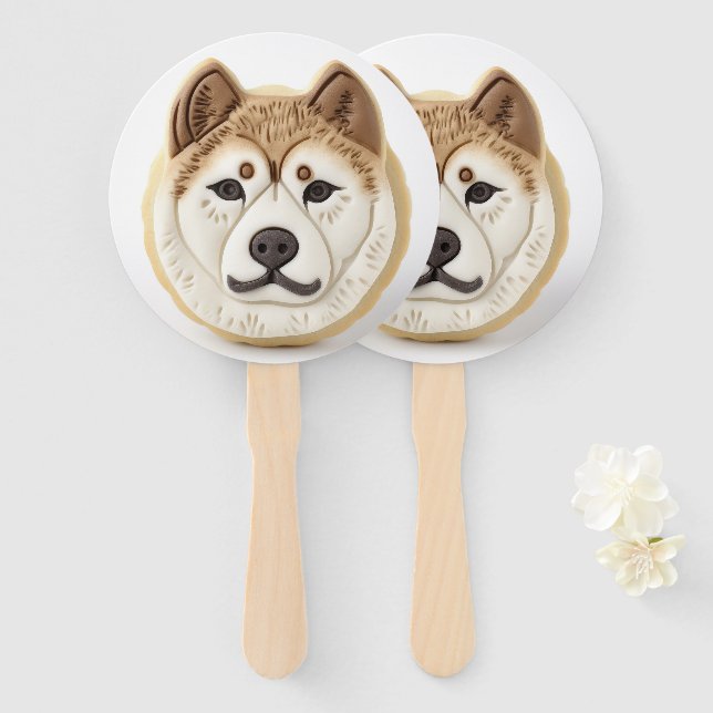 Abanico Akita Perro Inspirado en 3D (Anverso y reverso)