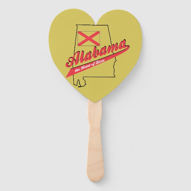 Abanico Alabama Corazón de Dixie (Anverso)