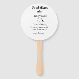 Abanico Alerta de alergia al alimento añadir nombre de los