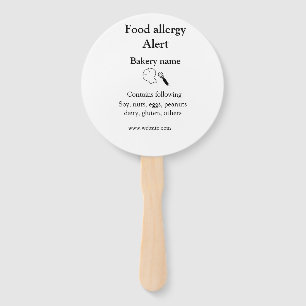 Abanico Alerta de alergia al alimento añadir nombre de los