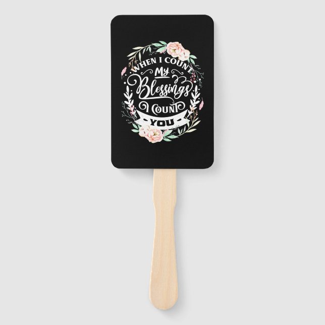 Abanico Amigos Cuando Cuento Mi Bendición (Anverso)