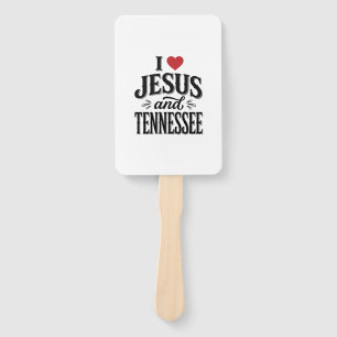 Abanico Amo a Jesús y Tennessee Diseño Cristiano Vintage