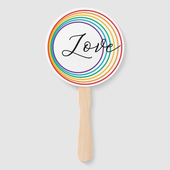 Abanico Amor en arco iris (Anverso)