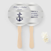 Ancla Azul Náutico Plata Peso BG Boda