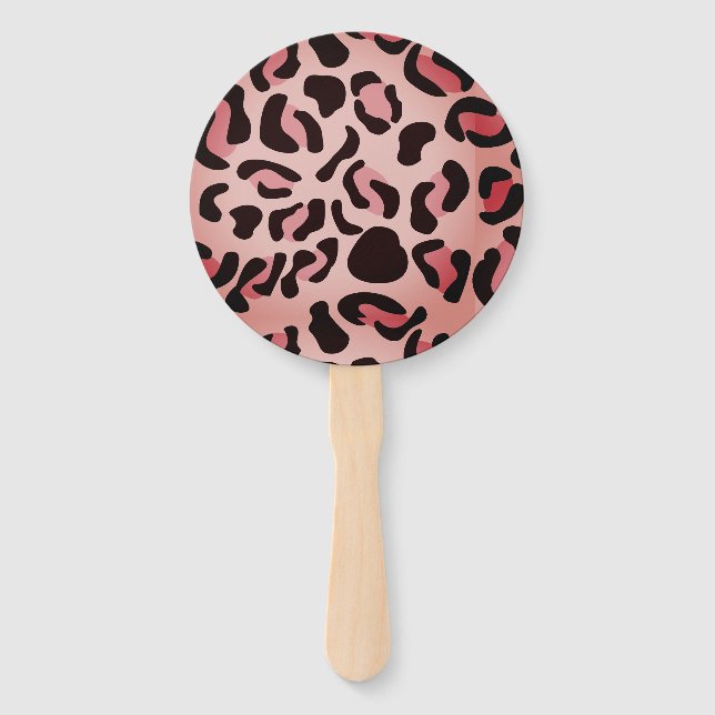Abanico Animal de estampado de leopardo moderno (Anverso)