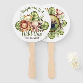 Abanico Animales salvajes de la foto del primer cumpleaños