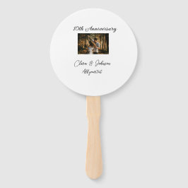 Abanico Aniversario boda agregar nombre año imagen par de 