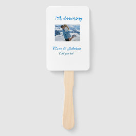 Abanico Aniversario boda agregar nombre año imagen par de 