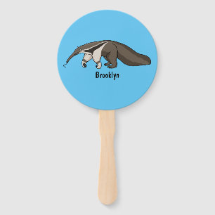 Abanico Anteater feliz personalizado ilustracion