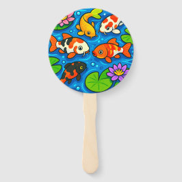 Abanico Arte de estanque de Koi