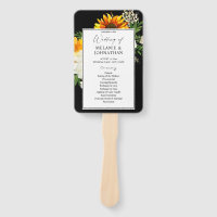 Artsy Sunflower Floral Boda Ceremonia Programa2B