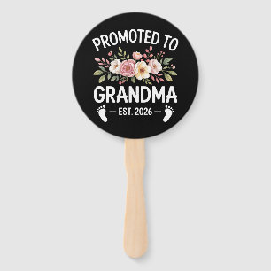 Abanico Ascendida a Abuela 2026 Primera vez Nana Floral