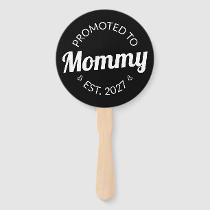 Abanico Ascendida a Mamá Est 2027 Anuncio de Nueva Mamá I
