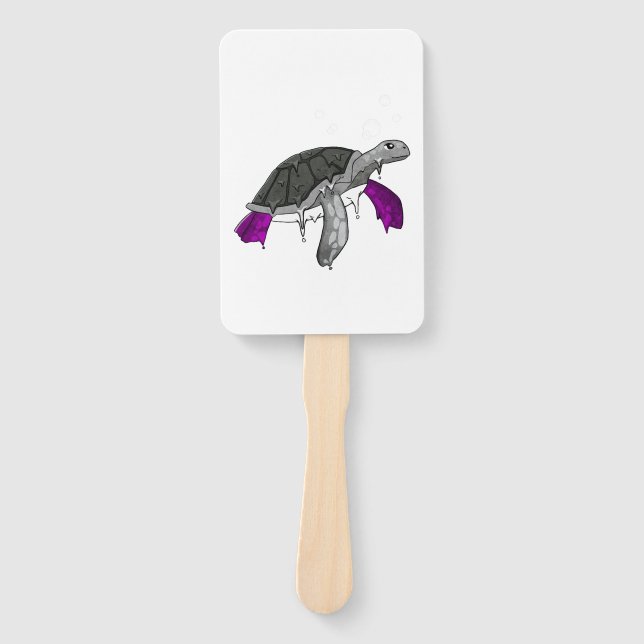 Abanico Asexual Pride Ace Flag Sea Turtle Subtle LGBTQ (Anverso)