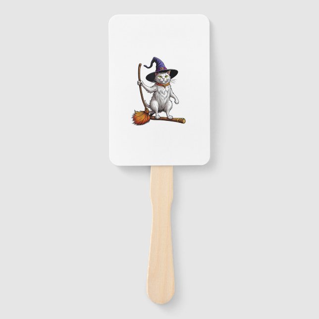Abanico Asistente para gatos Halloween Bruja Mystical Cat  (Anverso)