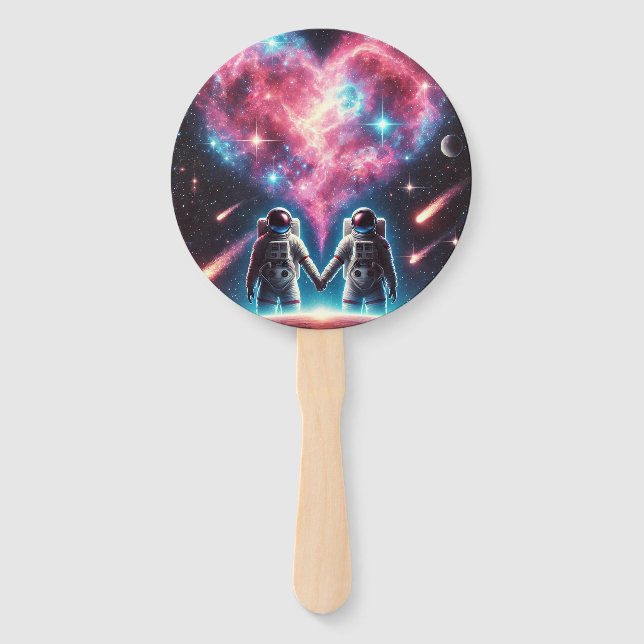 Abanico Astronauta Love Hand Fan (Anverso)
