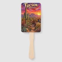 Atardecer del Desierto de Tucson Arizona Cactus Sa