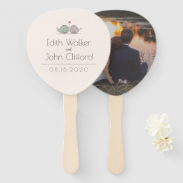 Abanico Aves de amor | Boda de cosecha romántica