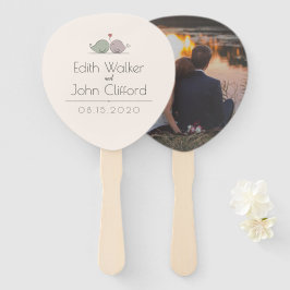 Abanico Aves de amor | Boda de cosecha romántica