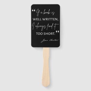 Abanico Avid Reader II - Cita de Jane Austen
