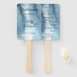 Abanico Azul marino dusty acuarela