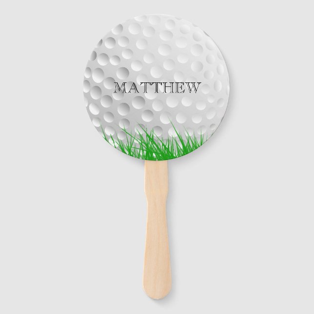 Abanico Baloncesto de golf personalizado (Reverso)