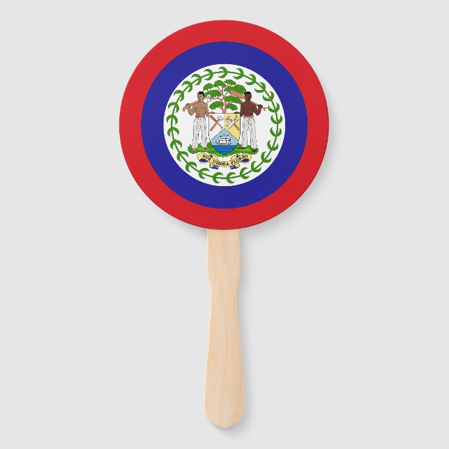 Abanico Bandera Beliceña (Anverso)