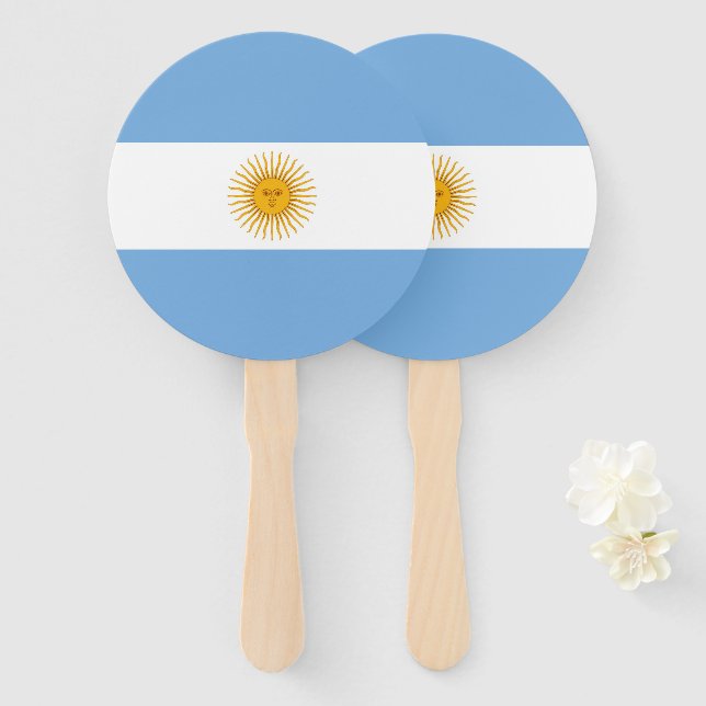 Abanico Bandera de Argentina (Anverso y reverso)