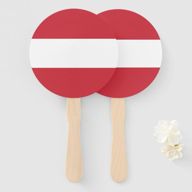 Abanico Bandera de Austria (Anverso y reverso)