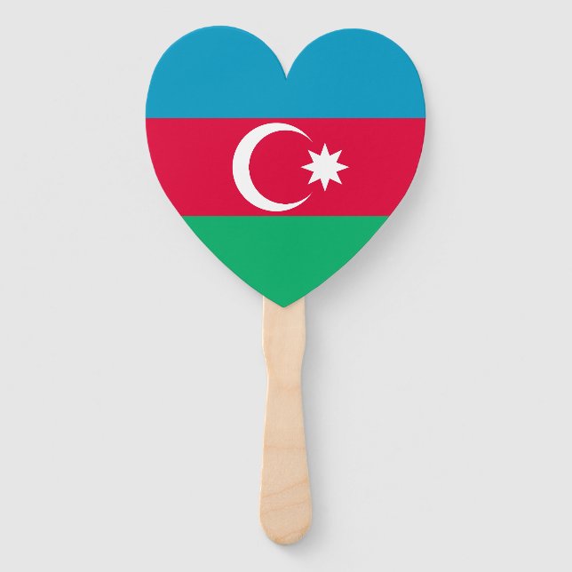 Abanico Bandera de Azerbaiyán Patriótica (Anverso)