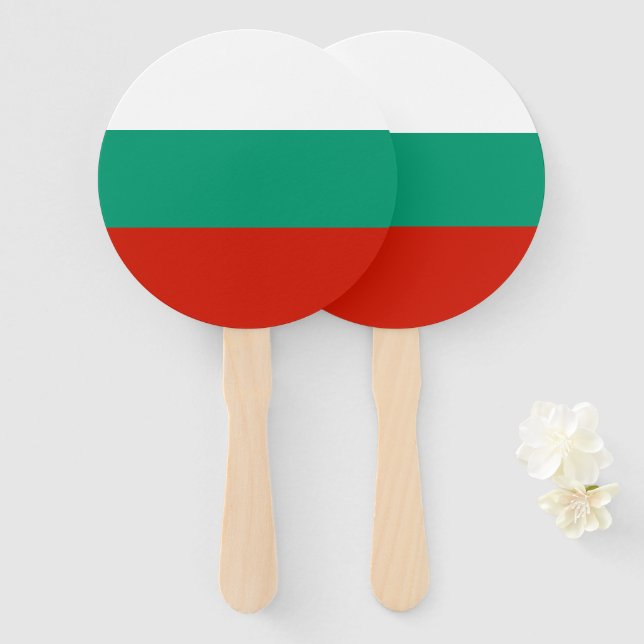 Abanico Bandera de Bulgaria (Anverso y reverso)
