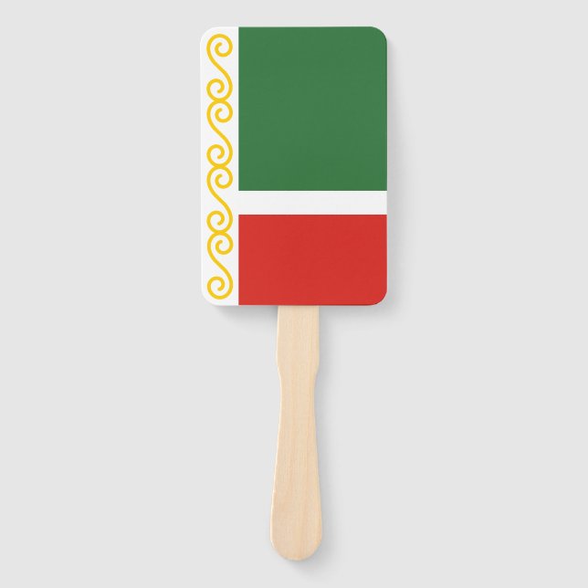 Abanico Bandera de Chechenia (Anverso)